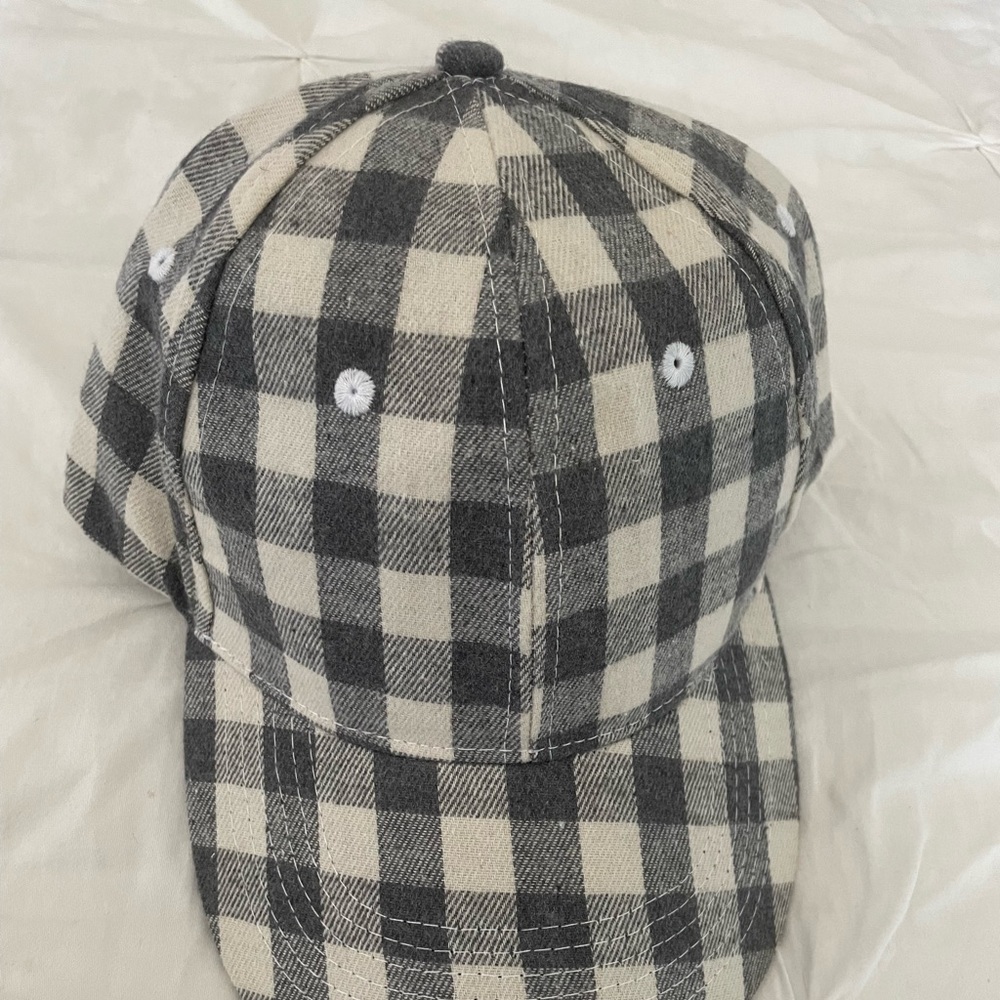 Gray Buffalo Plaid Hat